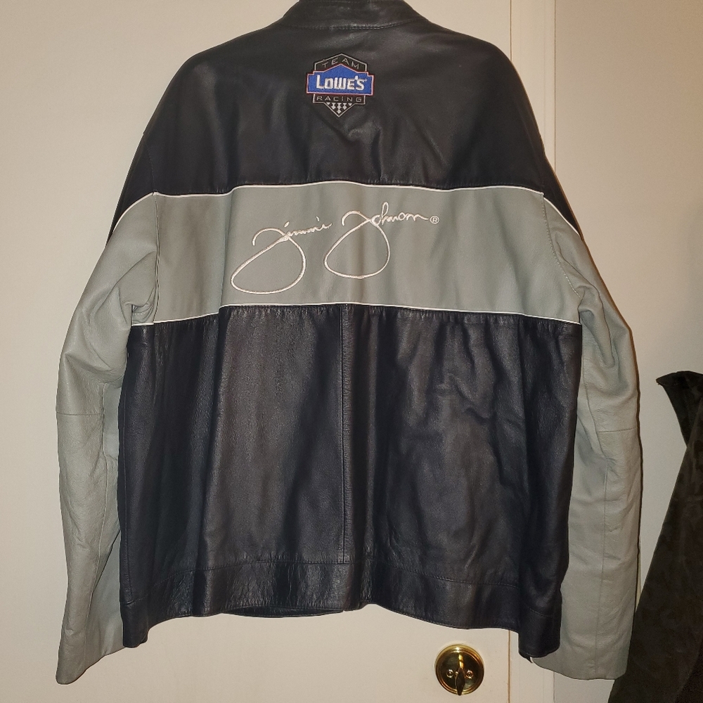 Jimmie Johnson leather coat